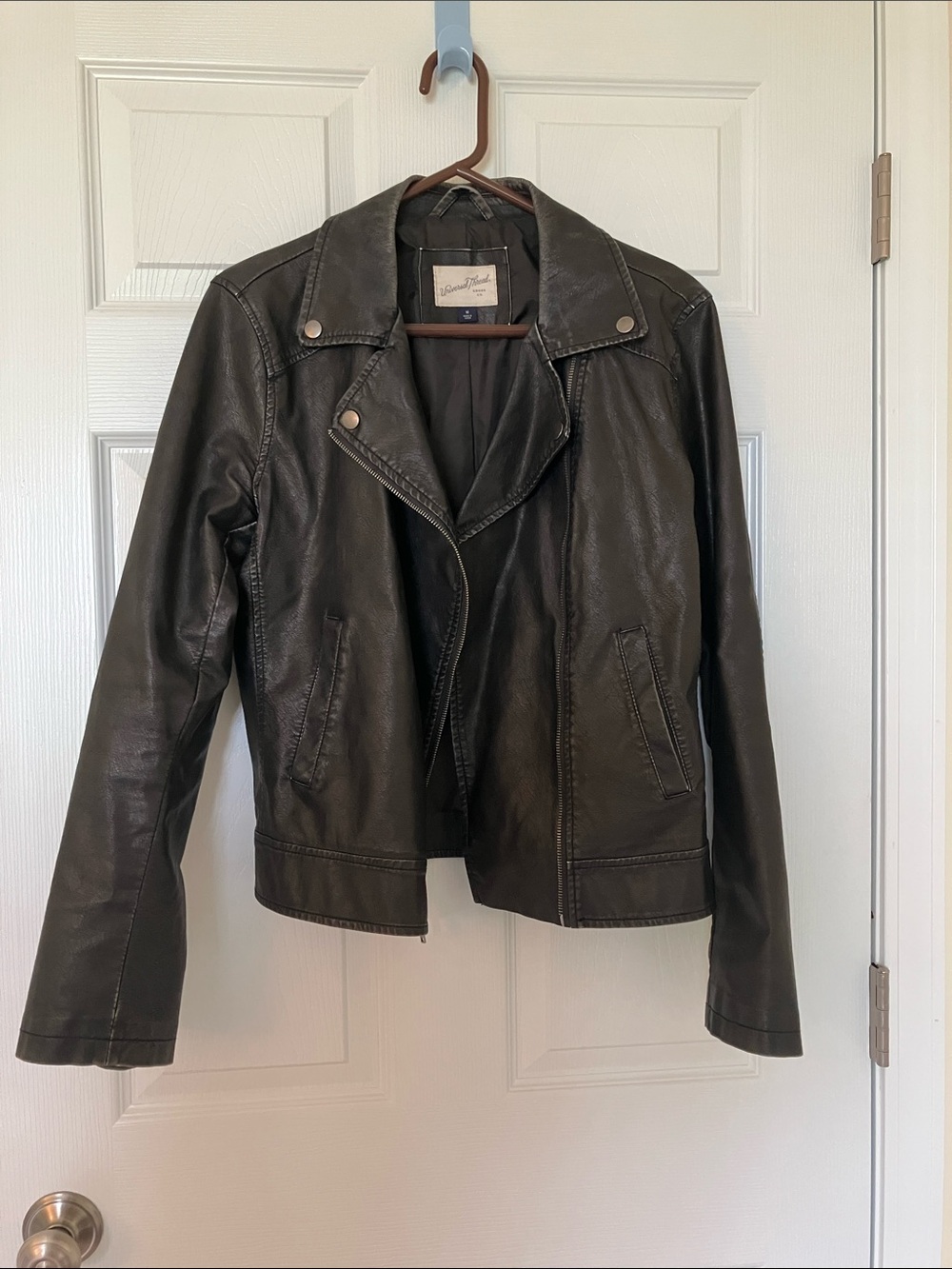 Universal Thread Faux Leather “Worn” Moto Jacket